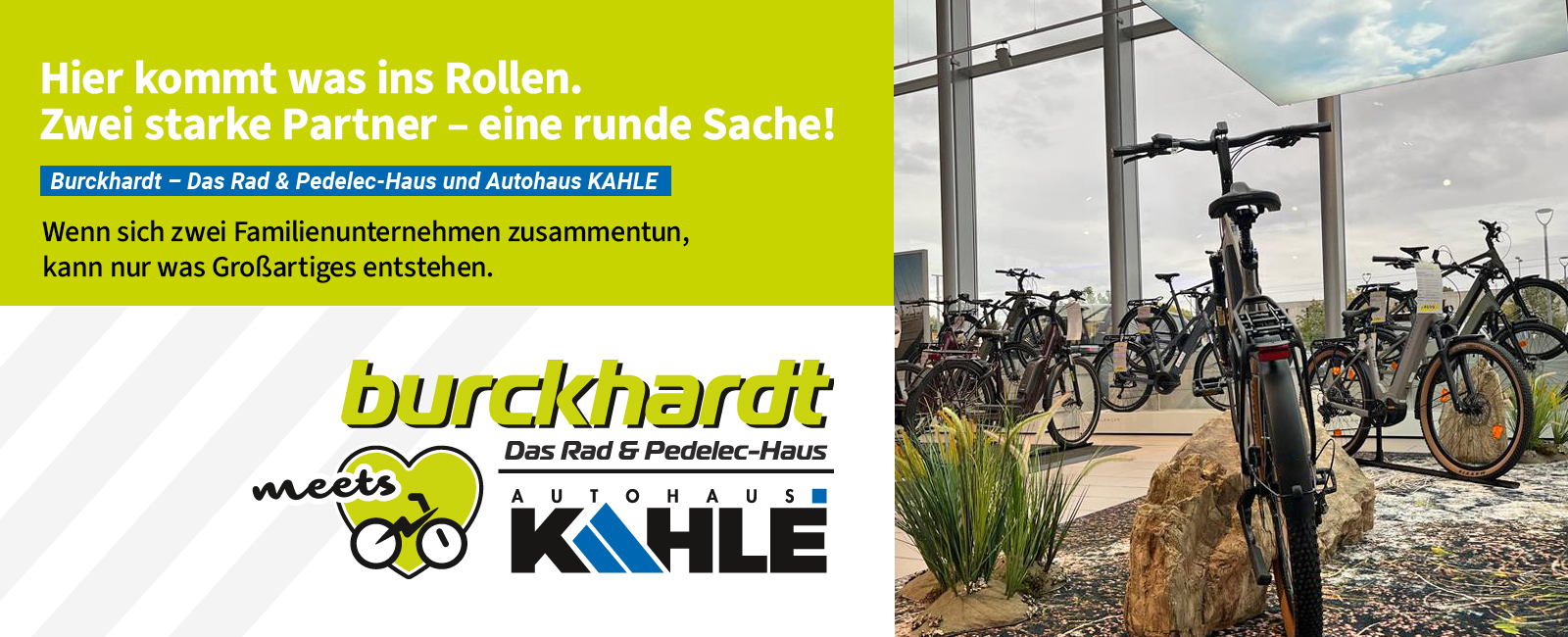 Kooperation von Autohaus Kahle und Fahrrad Burckhardt zum Therma E-Bikes