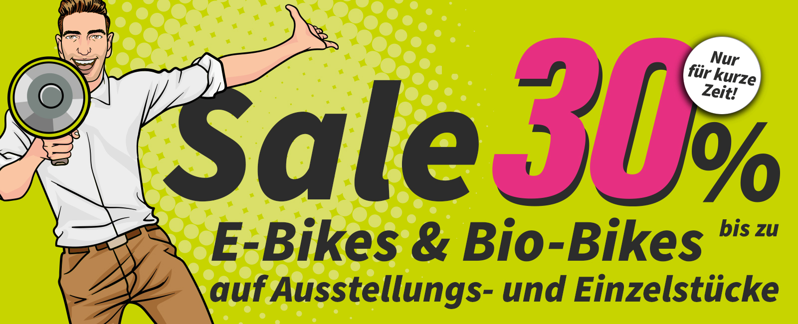 bis zu 30% auf E-Bikes und Bio-Bikes bei Fahrrad Burckhardt